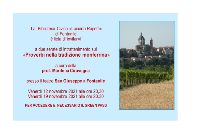 Biblioteca Civile "L.Rapetti" - Eventi mese di novembre